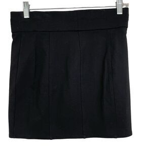 Helmut Lang Mini Skirt Womens Size Small Elastic Waistband Knit Pencil Black